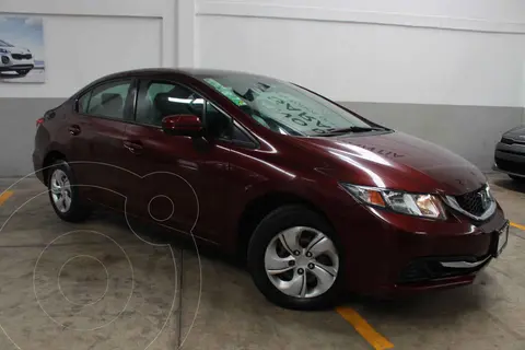 Honda Civic LX 1.8L Aut usado (2015) color Rojo financiado en mensualidades(enganche $57,250 mensualidades desde $6,913)