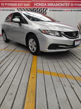 Honda Civic LX 1.8L usado (2014) color Plata financiado en mensualidades(enganche $76,000 mensualidades desde $5,752)