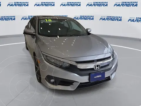 Honda Civic Touring Aut usado (2018) color plateado financiado en mensualidades(enganche $83,475 mensualidades desde $6,924)