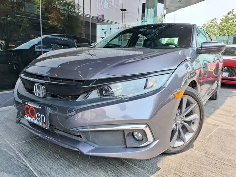 Honda Civic Turbo Plus Aut usado (2020) color Gris financiado en mensualidades(enganche $109,000 mensualidades desde $8,335)