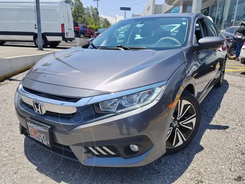 Honda Civic Turbo Plus Aut usado (2016) color Gris financiado en mensualidades(enganche $82,500 mensualidades desde $4,785)