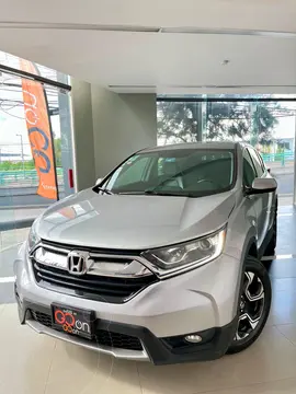 Honda CR-V Turbo Plus usado (2019) color plateado financiado en mensualidades(enganche $119,628 mensualidades desde $9,148)