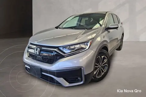 Honda CR-V Turbo Plus usado (2021) color Plata financiado en mensualidades(enganche $114,450 mensualidades desde $9,825)