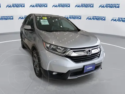 Honda CR-V Turbo Plus usado (2018) color plateado financiado en mensualidades(enganche $98,050 mensualidades desde $8,133)