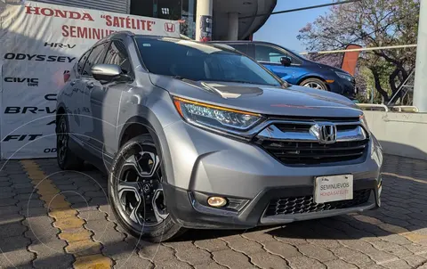 Honda CR-V Touring usado (2019) color plateado financiado en mensualidades(enganche $148,750 mensualidades desde $8,442)