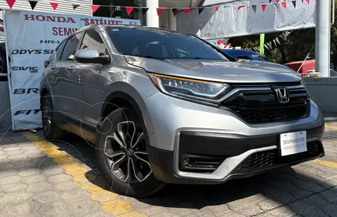Honda CR-V Turbo Plus usado (2020) color plateado financiado en mensualidades(enganche $158,000 mensualidades desde $6,947)