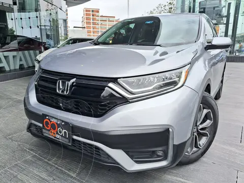 Honda CR-V Turbo Plus usado (2021) color plateado financiado en mensualidades(enganche $114,450 mensualidades desde $8,752)
