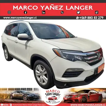 Honda Pilot 3.5L EX Aut 4x2 usado (2017) color Blanco precio $15.990.000