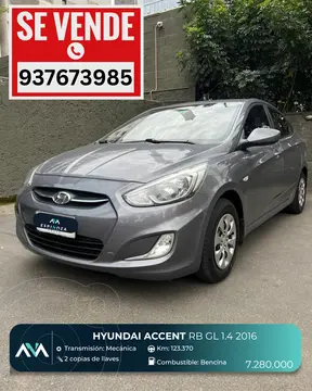 Hyundai Accent 1.4 GL usado (2016) color Gris Carbono precio $7.280.000