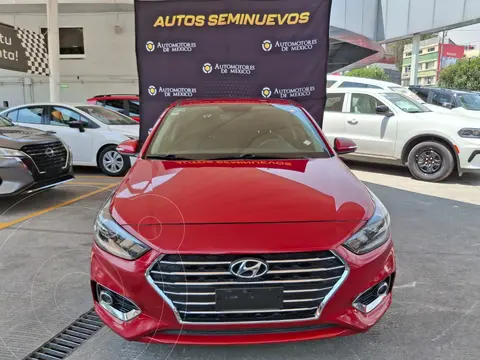 Hyundai Accent GLS Aut usado (2022) color Rojo financiado en mensualidades(enganche $54,000 mensualidades desde $6,748)