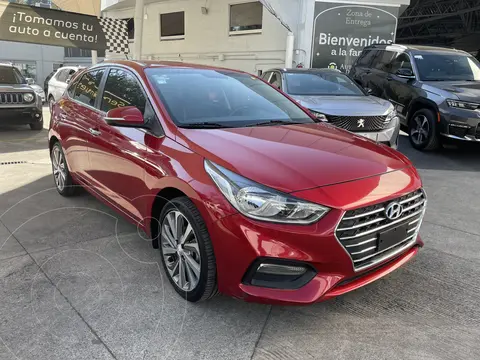 Hyundai Accent HB GLS Aut usado (2020) color Rojo financiado en mensualidades(enganche $50,000 mensualidades desde $6,474)