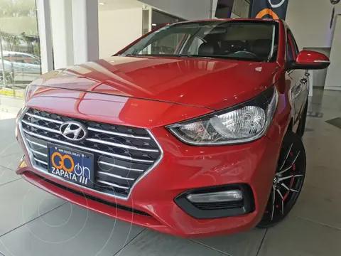 Hyundai Accent HB GLS Aut usado (2020) color Rojo financiado en mensualidades(enganche $72,500 mensualidades desde $6,400)