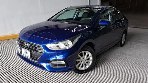 Hyundai Accent HB GL Mid usado (2021) color Azul financiado en mensualidades(enganche $28,990)