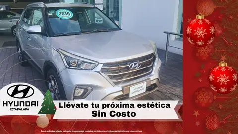 Hyundai Creta GLS Premium usado (2019) color plateado financiado en mensualidades(enganche $112,860 mensualidades desde $4,749)