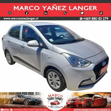 Hyundai Grand i10 Sedan 1.2L GLS usado (2018) color Plata precio $7.890.000