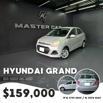 Hyundai Grand i10 GL MID Aut usado (2017) color plateado precio $159,000