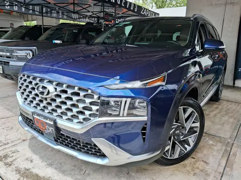 Hyundai Santa Fe Limited Tech usado (2023) color Azul Marino financiado en mensualidades(enganche $163,228 mensualidades desde $12,482)