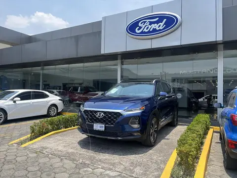 Hyundai Santa Fe 2.0L Turbo Limited Tech usado (2019) color Azul Marino precio $399,000