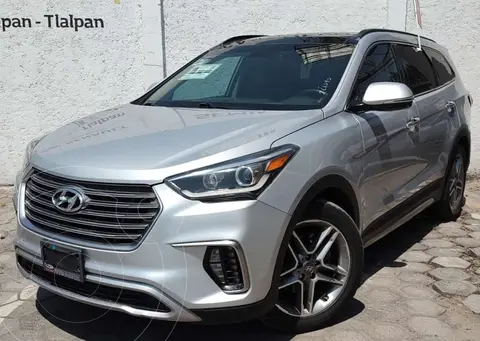 Hyundai Santa Fe V6 Limited Tech usado (2018) color plateado financiado en mensualidades(enganche $107,231 mensualidades desde $9,334)