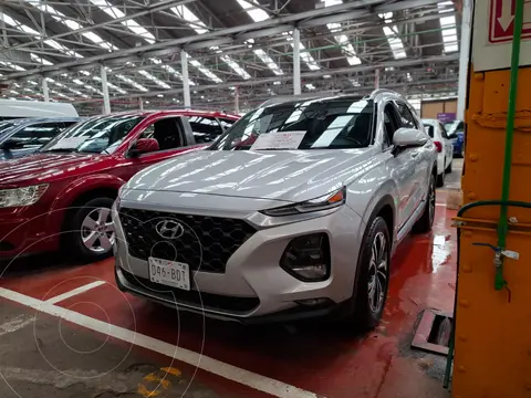 Hyundai Santa Fe GLS Premium usado (2019) color Azul financiado en mensualidades(enganche $105,500 mensualidades desde $9,250)
