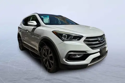 Hyundai Santa Fe Sport 2.0L Turbo usado (2017) color Blanco financiado en mensualidades(enganche $112,000 mensualidades desde $9,846)