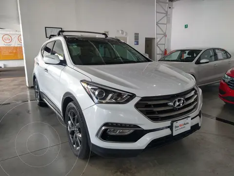 Hyundai Santa Fe Sport 2.0L Turbo usado (2018) color Blanco financiado en mensualidades(enganche $175,202 mensualidades desde $7,859)