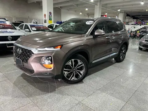 Hyundai Santa Fe V6 Limited Tech usado (2019) color Caf financiado en mensualidades(enganche $126,712 mensualidades desde $9,694)