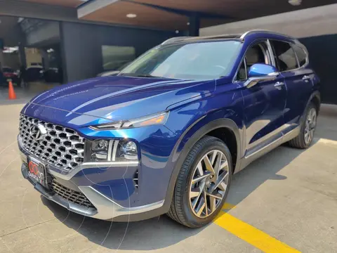 Hyundai Santa Fe Limited Tech usado (2023) color Azul financiado en mensualidades(enganche $160,775 mensualidades desde $12,294)