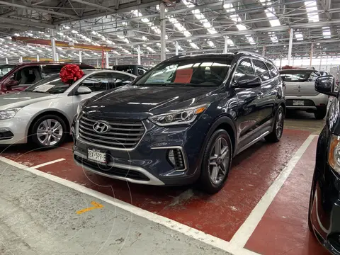 Hyundai Santa Fe 2.0L Turbo Limited Tech usado (2018) color Azul financiado en mensualidades(enganche $88,000 mensualidades desde $5,000)