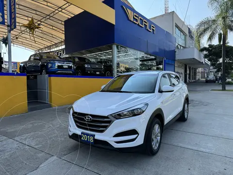 Hyundai Tucson GLS usado (2018) color Blanco financiado en mensualidades(enganche $95,123 mensualidades desde $6,334)