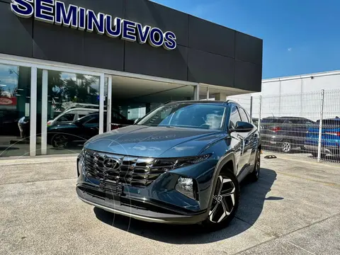 Hyundai Tucson Limited Tech usado (2023) color Azul Acero financiado en mensualidades(enganche $123,200 mensualidades desde $13,831)