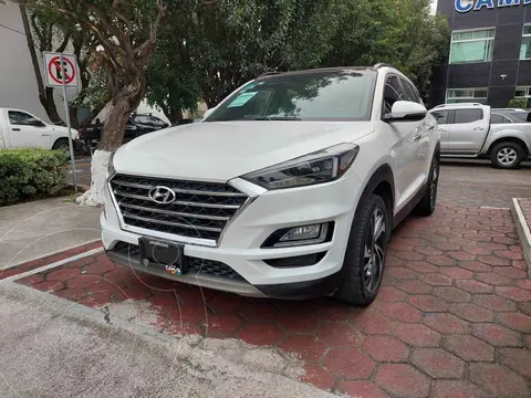 Hyundai Tucson Limited Tech usado (2019) color Blanco financiado en mensualidades(enganche $122,500)