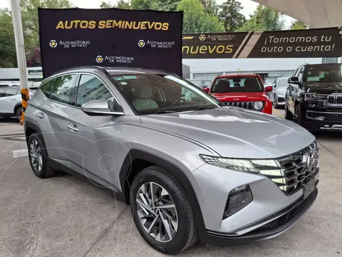 Hyundai Tucson GLS Premium usado (2022) color Plata financiado en mensualidades(enganche $79,000 mensualidades desde $9,807)