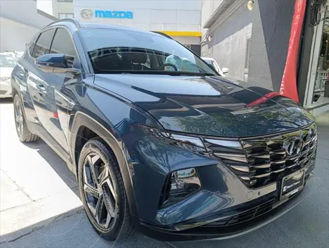 Hyundai Tucson Limited Tech usado (2023) color Azul financiado en mensualidades(enganche $123,120 mensualidades desde $14,223)