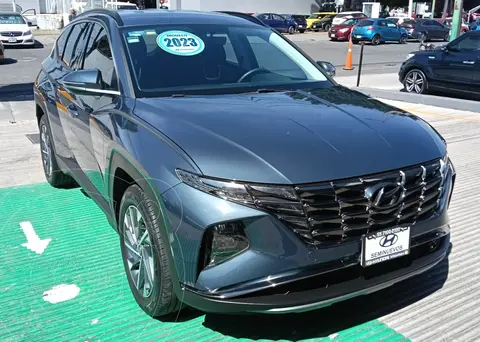 Hyundai Tucson GLS Premium usado (2023) color Azul financiado en mensualidades(enganche $197,630 mensualidades desde $8,315)