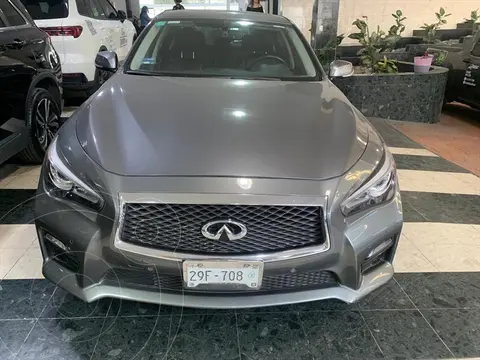 Infiniti Q50 4 PTS. HIBRIDO, V6, TA, GPS, SISTEMA DE AUTOFRENA usado (2017) color Gris precio $375,000