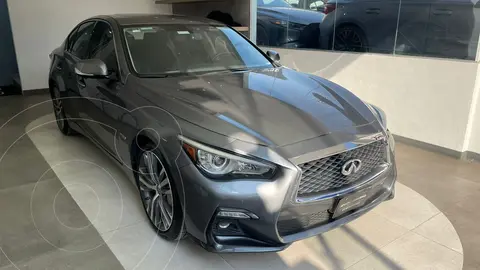 Infiniti Q50 Hybrid usado (2021) color Gris financiado en mensualidades(enganche $202,730 mensualidades desde $8,709)
