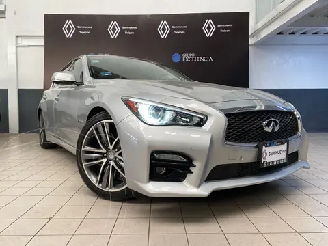 Infiniti Q50 Hybrid usado (2018) color Plata financiado en mensualidades(enganche $122,658 mensualidades desde $9,151)
