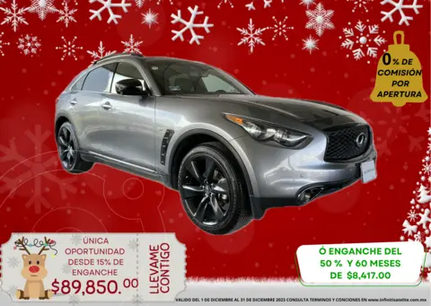 foto Infiniti QX70 3.7 Sport usado (2020) color Gris precio $599,000