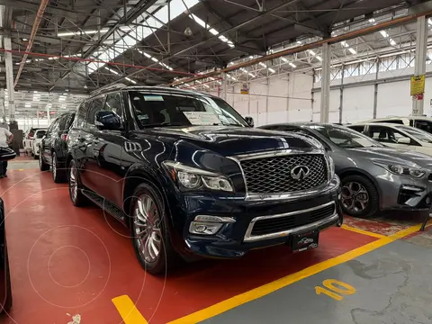 Infiniti QX80 Perfection 7 Pasajeros usado (2016) color Azul financiado en mensualidades(enganche $96,000 mensualidades desde $9,100)