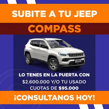 Jeep Compass 2.4 4x2 Longitude Aut nuevo color A eleccion financiado en cuotas(anticipo $2.600.000 cuotas desde $95.000)