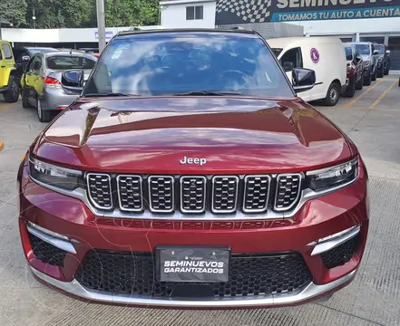 Jeep Grand Cherokee Summit Reserve 4x4 usado (2023) color Rojo Granate financiado en mensualidades(enganche $256,000 mensualidades desde $29,172)