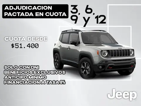 Jeep Renegade Longitude Aut nuevo color A eleccion financiado en cuotas(anticipo $2.000.000 cuotas desde $51.400)