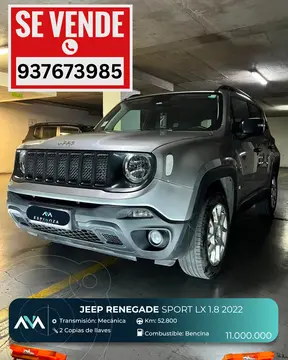 Jeep Renegade 1.8L Sport LX usado (2022) color Plata precio $11.000.000
