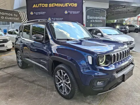 Jeep Renegade Latitude usado (2024) color Azul financiado en mensualidades(enganche $90,000 mensualidades desde $10,870)