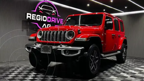 Jeep Wrangler 4xe Sahara usado (2024) color Rojo financiado en mensualidades(enganche $315,000 mensualidades desde $19,785)
