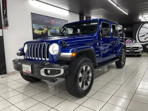 Jeep Wrangler Unlimited Unlimited Sahara Mild-Hybrid Aut usado (2020) color Azul precio $949,000