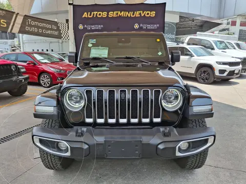 Jeep Wrangler Unlimited Sahara usado (2023) color Negro financiado en mensualidades(enganche $168,000 mensualidades desde $19,219)
