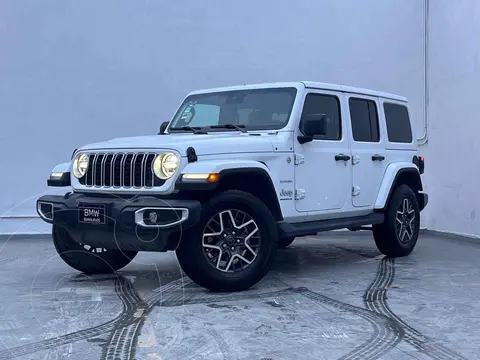 Jeep Wrangler Unlimited Sahara usado (2024) color Blanco financiado en mensualidades(enganche $237,380 mensualidades desde $23,417)