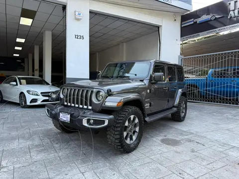 Jeep Wrangler Unlimited Sahara usado (2021) color Gris financiado en mensualidades(enganche $160,000 mensualidades desde $20,588)